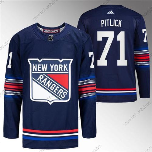 Muž New York Rangers #71 Tyler Pitlick Námořnictvo Sešitý Dres