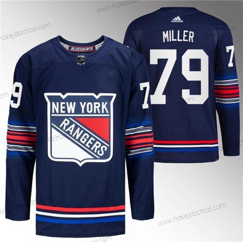 Muž New York Rangers #79 K’Andre Miller Námořnictvo Sešitý Dres