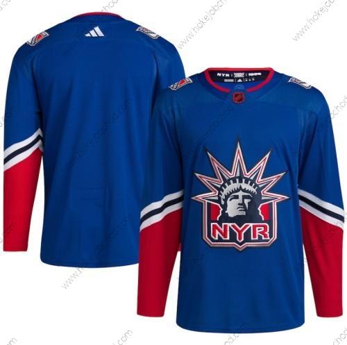 Muž New York Rangers Prázdný Modrý 2022-23 Obrácený Retro Sešitý Dres