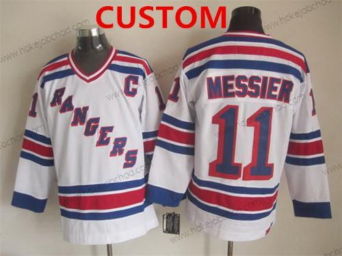 Muž New York Rangers Přizpůsobené 1993 Bílý Retro CCM Dres