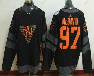 Muž North Amerika Hokejový #97 Connor Mcdavid Černá 2016 World Cup Of Hokejový Sešitý Wch Game Dres