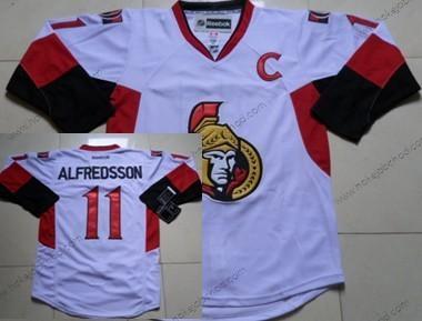 Muž Ottawa Senators #11 Daniel Alfredsson Bílý Dres