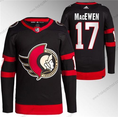 Muž Ottawa Senators #17 Zack Macewen Černá Premier Breakaway Sešitý Dres