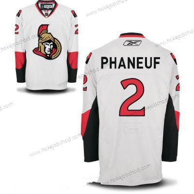 Muž Ottawa Senators #2 Dion Phaneuf Bílý Reebok Hokejový Sešitý NHL Dres