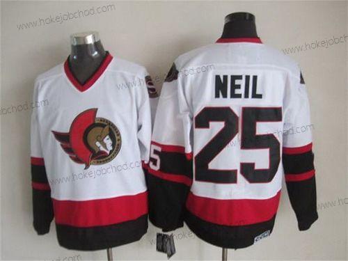 Muž Ottawa Senators #25 Chris Neil 1997-98 Bílý CCM Vintage Dres