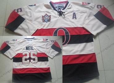 Muž Ottawa Senators #25 Chris Neil 2014 Heritage Klasický Krémová Dres