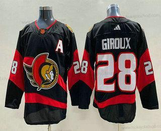 Muž Ottawa Senators #28 Claude Giroux Černá 2022 Obrácený Retro Autentické Dres