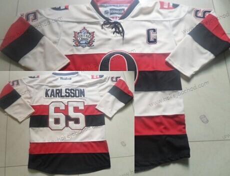 Muž Ottawa Senators #65 Erik Karlsson 2014 Heritage Klasický Krémová Dres