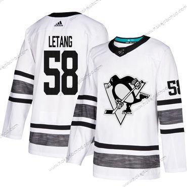 Muž Penguins #58 Kris Letang Bílý Autentické 2019 All-Star Sešitý Hokejový Dres