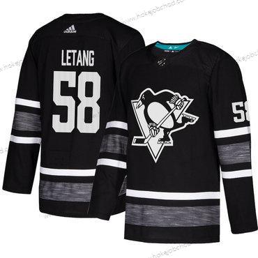 Muž Penguins #58 Kris Letang Černá Autentické 2019 All-Star Sešitý Hokejový Dres