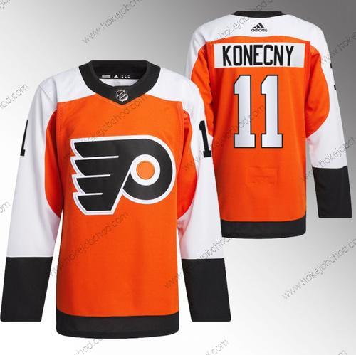 Muž Philadelphia Flyers #11 Travis Konecny 2023-24 Oranžová Sešitý Dres