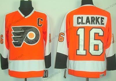 Muž Philadelphia Flyers #16 Bobby Clarke Oranžová Retro CCM Dres