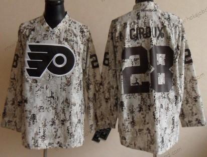 Muž Philadelphia Flyers #28 Claude Giroux Bílý Camo Dres