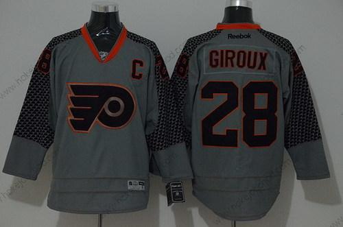 Muž Philadelphia Flyers #28 Claude Giroux Charcoal Šedá Dres