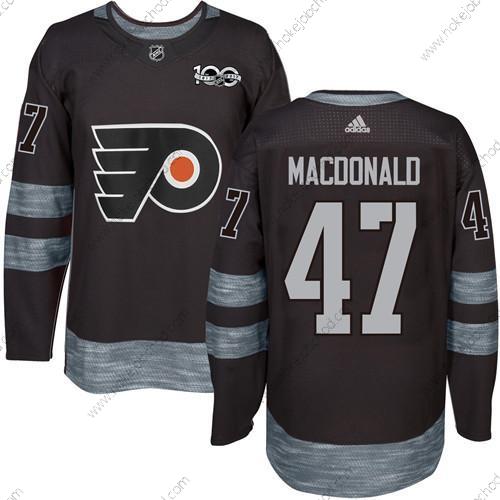 Muž Philadelphia Flyers #47 Andrew Macdonald Černá 1917-2017 100th Výročí Sešitý NHL Dres