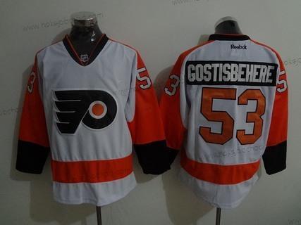 Muž Philadelphia Flyers #53 Shayne Gostisbehere Philadelphia Flyers Reebok Premier Bílý Venkovní Dres