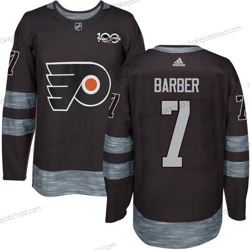 Muž Philadelphia Flyers #7 Bill Barber Černá 1917-2017 100th Výročí Sešitý NHL Dres