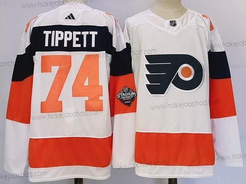 Muž Philadelphia Flyers #74 Owen Tippett Bílý 2024 Stadium Series Sešitý Dres