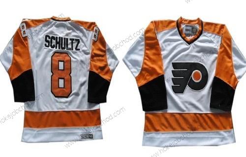 Muž Philadelphia Flyers #8 Dave Schultz Bílý Retro CCM Dres