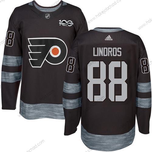 Muž Philadelphia Flyers #88 Eric Lindros Černá 1917-2017 100th Výročí Sešitý NHL Dres