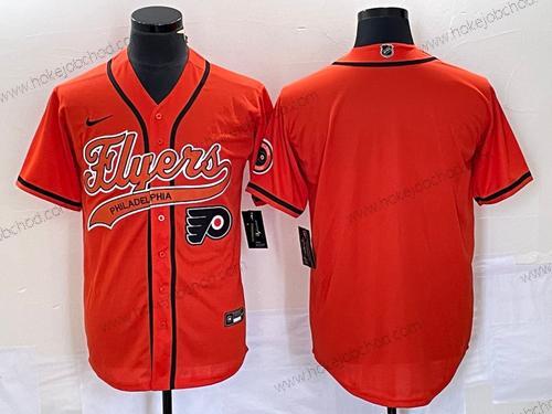 Muž Philadelphia Flyers Prázdný Oranžová Cool Base Sešitý Baseball Dres