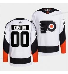 Muž Philadelphia Flyers Přizpůsobené Bílý 2022 Obrácený Retro Sešitý Dres