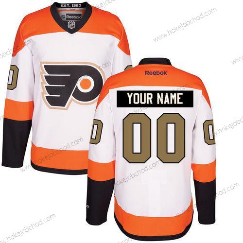 Muž Philadelphia Flyers Přizpůsobené Bílý Alternativní 50Th Zlato Sešitý NHL Reebok Hokejový Dres