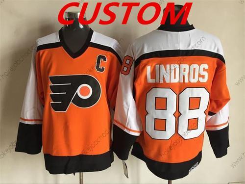 Muž Philadelphia Flyers Přizpůsobené Oranžová CCM Retro NHL Hokejový Dres