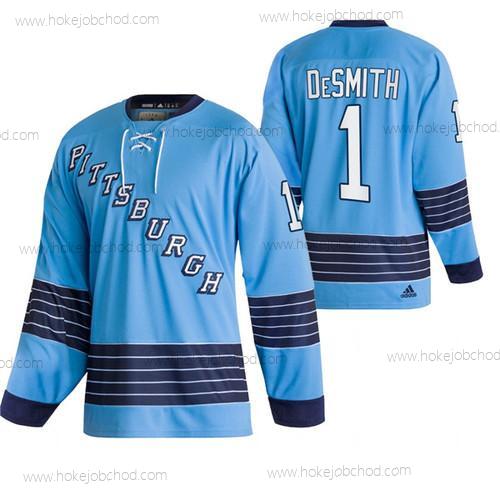 Muž Pittsburgh Penguins #1 Casey Desmith 2022 Modrý Klasickýs Sešitý Dres