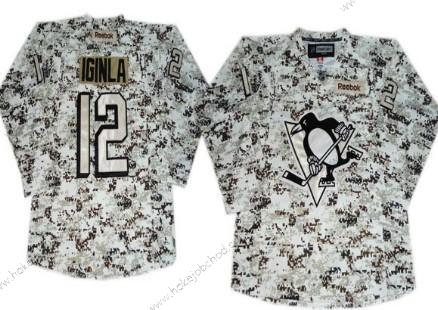 Muž Pittsburgh Penguins #12 Jarome Iginla Bílý Camo Dres