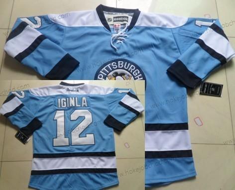 Muž Pittsburgh Penguins #12 Jarome Iginla Modrý Dres