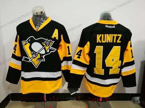 Muž Pittsburgh Penguins #14 Chris Kunitz Černá Alternativní A Patch Sešitý NHL Reebok Hokejový Dres