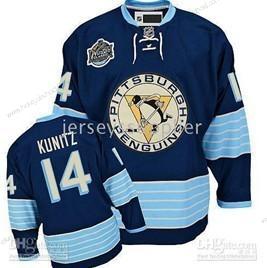 Muž Pittsburgh Penguins #14 Chris Kunitz Námořnictvo Modrý Alternativní Dres