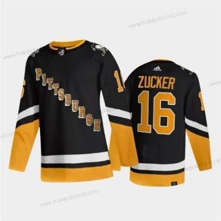 Muž Pittsburgh Penguins #16 Jason Zucker Černá 2021-2022 Sešitý Dres