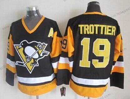 Muž Pittsburgh Penguins #19 Bryan Trottier Černá Retro CCM Dres