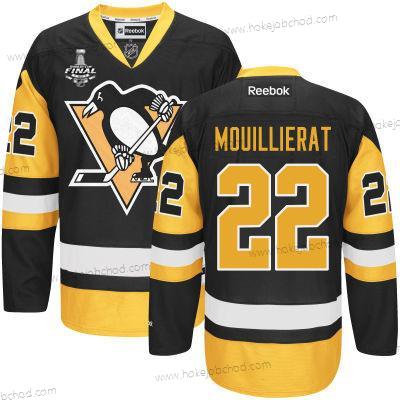 Muž Pittsburgh Penguins #22 Kael Mouillierat Černá Alternativní 2017 Stanley Cup NHL Finals Patch Dres