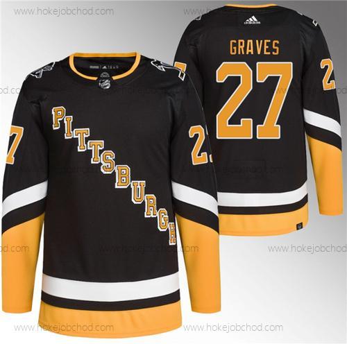 Muž Pittsburgh Penguins #27 Ryan Graves Černá 2021-22 Náhradní Primegreen Sešitý Dres