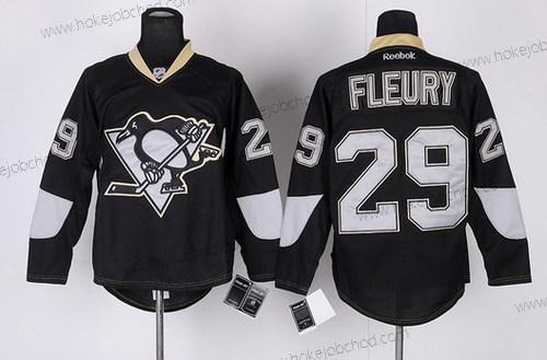 Muž Pittsburgh Penguins #29 Marc-Andre Fleury Černá Ice Dres