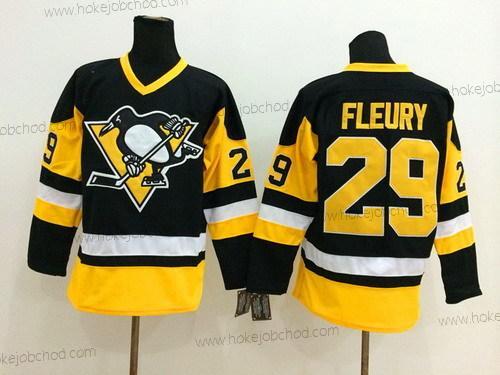 Muž Pittsburgh Penguins #29 Marc-Andre Fleury Černá Retro CCM Dres