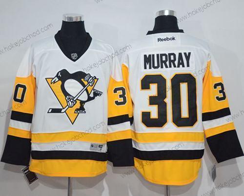 Muž Pittsburgh Penguins #30 Matt Murray Bílý New Venkovní Sešitý NHL Dres