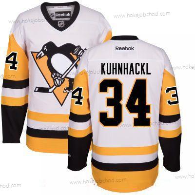 Muž Pittsburgh Penguins #34 Tom Kuhnhackl Bílý Alternativní Sešitý NHL Reebok Hokejový Dres