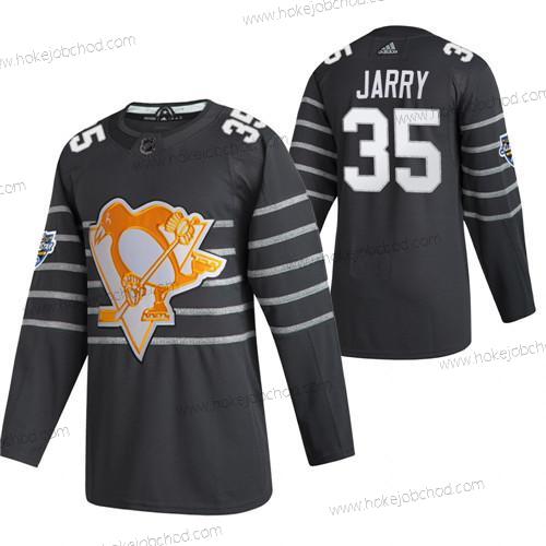 Muž Pittsburgh Penguins #35 Tristan Jarry Šedá All Star Sešitý NHL Dres