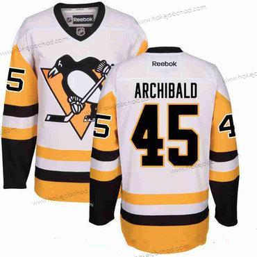 Muž Pittsburgh Penguins #45 Josh Archibald Bílý Alternativní Sešitý NHL Reebok Hokejový Dres