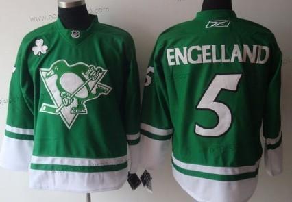 Muž Pittsburgh Penguins #5 Engelland St. Patrick’S Day Zelená Dres