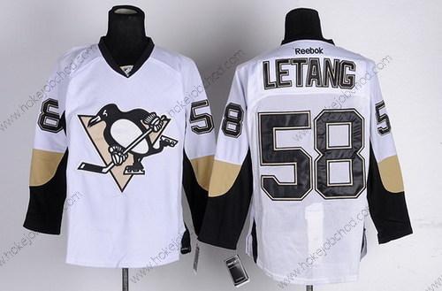 Muž Pittsburgh Penguins #58 Kris Letang Bílý Dres