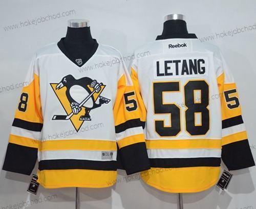 Muž Pittsburgh Penguins #58 Kris Letang Bílý New Venkovní Sešitý NHL Dres