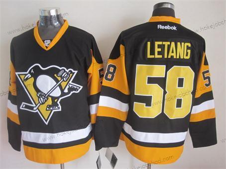 Muž Pittsburgh Penguins #58 Kris Letang Černá Alternativní Dres