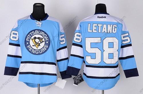 Muž Pittsburgh Penguins #58 Kris Letang Modrý Dres