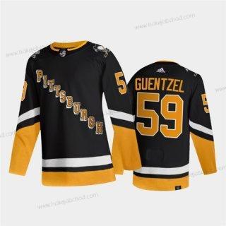 Muž Pittsburgh Penguins #59 Jake Guentzel Černá 2021-2022 Sešitý Dres