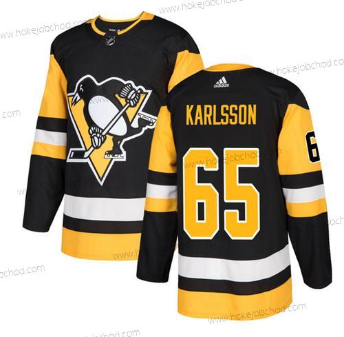 Muž Pittsburgh Penguins #65 Erik Karlsson Černá Sešitý Dres